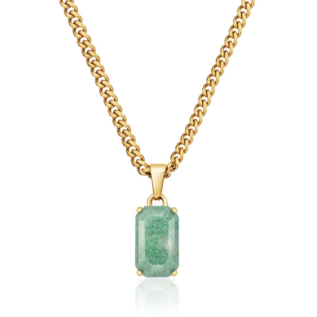 Aventurine Pendant | Gold