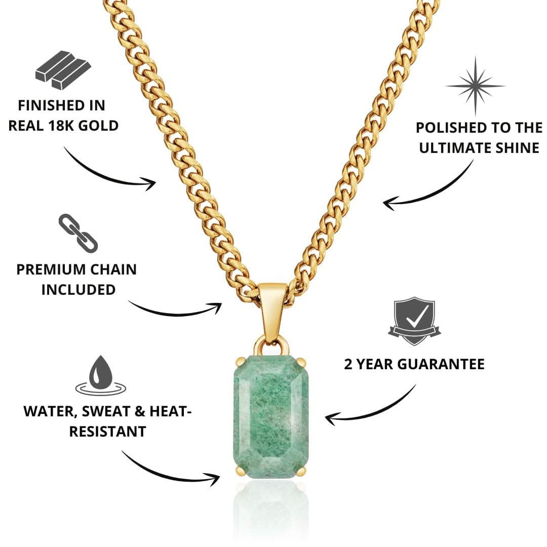 Aventurine Pendant | Gold - Image 3