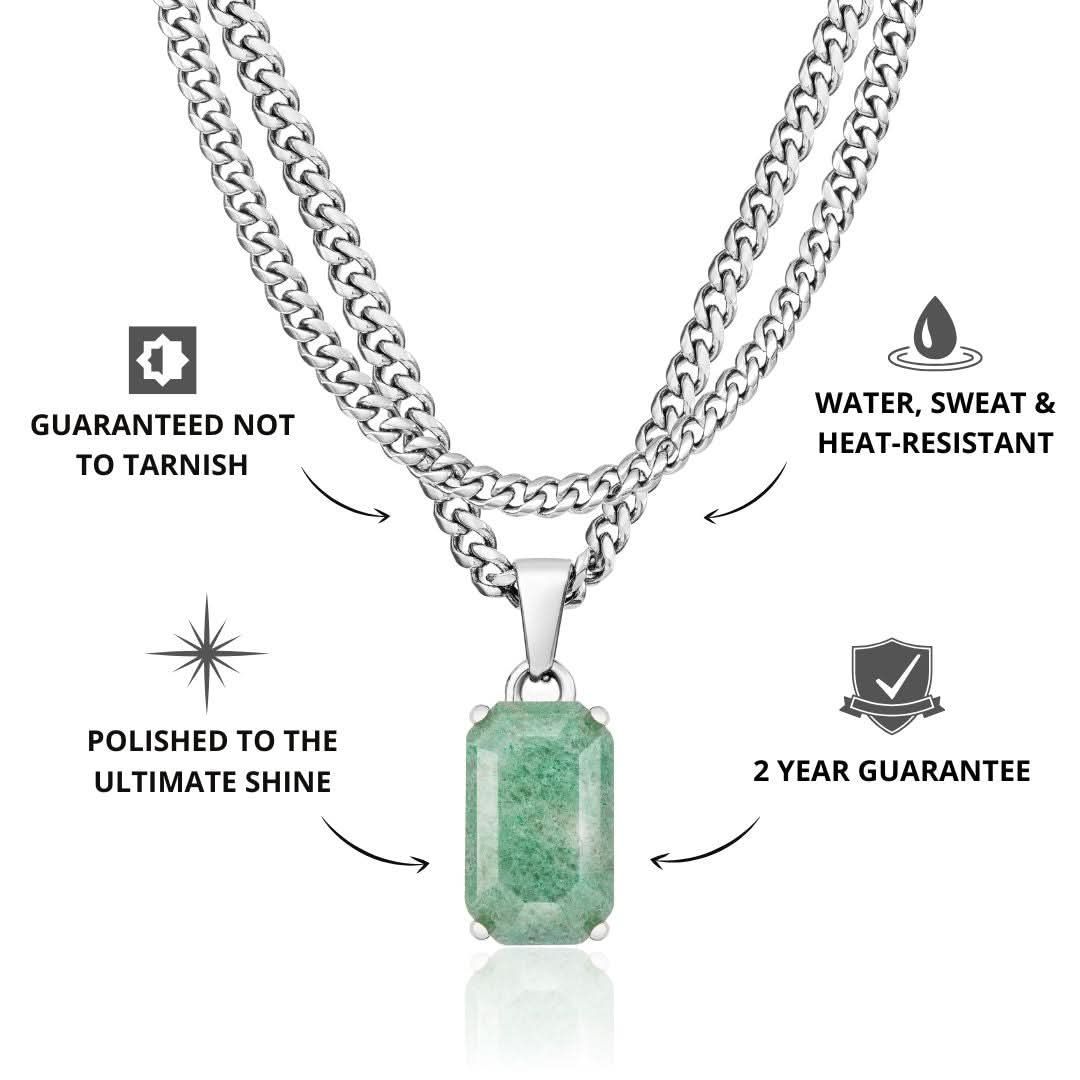 Aventurine x Cuban Set | Silver - Image 3