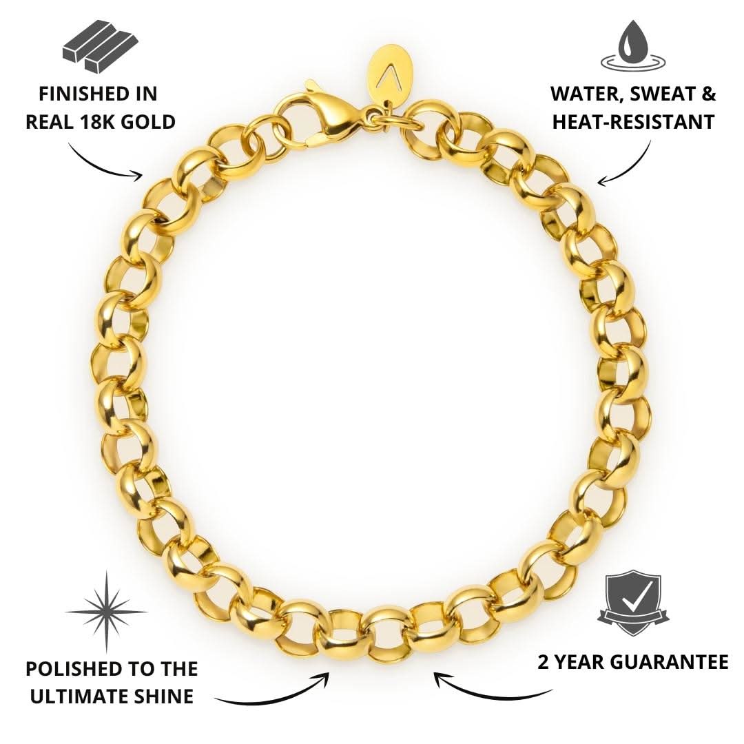 Belcher Bracelet Gold | 8mm - Image 3
