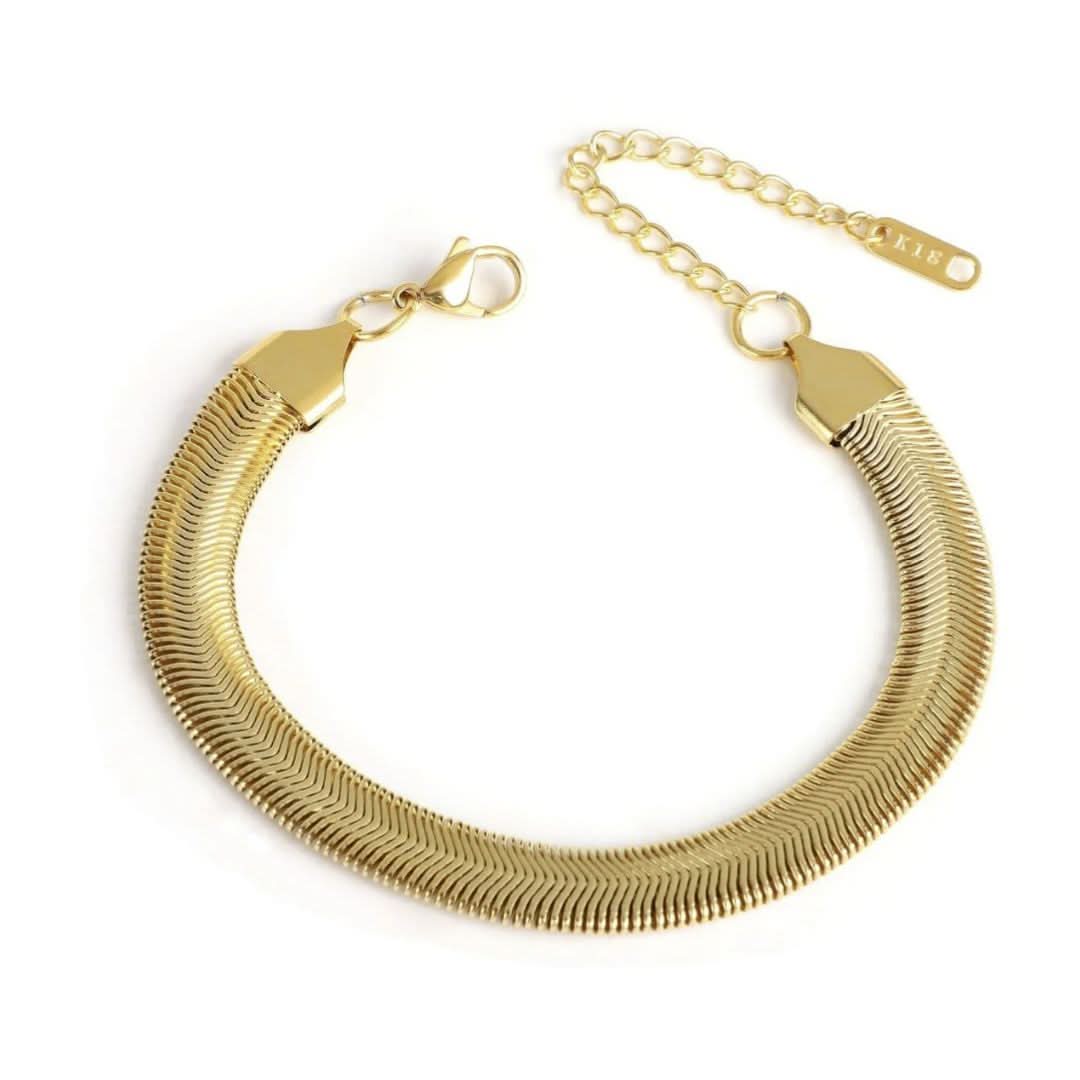Chunky Snake Bracelet Gold