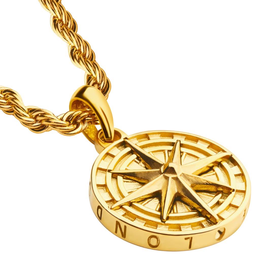Compass Pendant | Gold