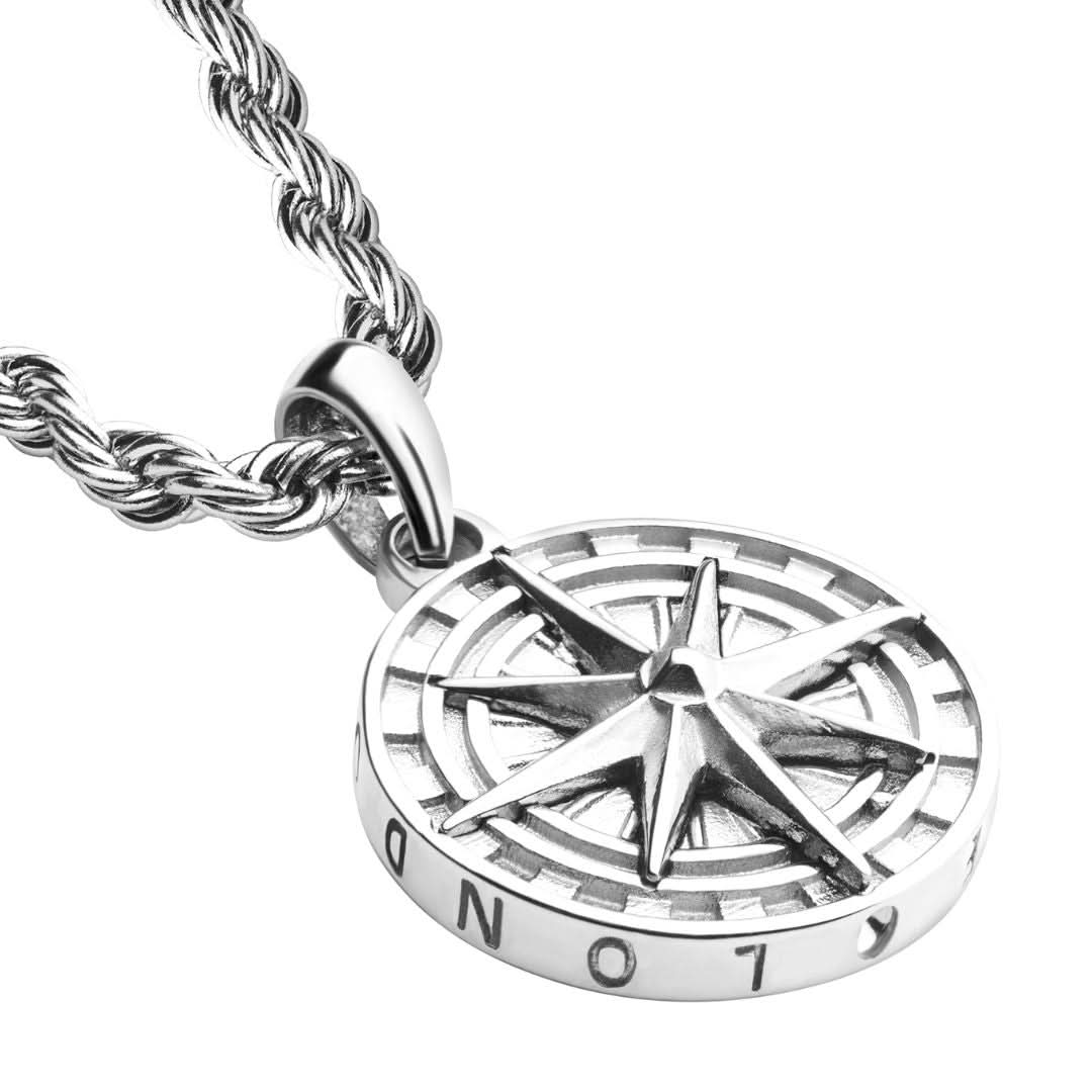 Compass Pendant | Silver
