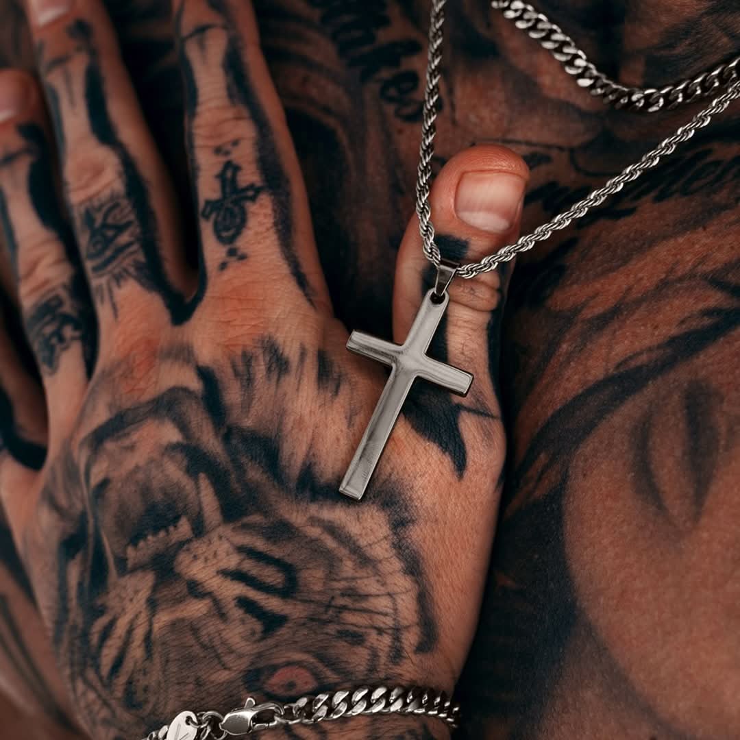 Cross Pendant | Gun Metal - Image 4