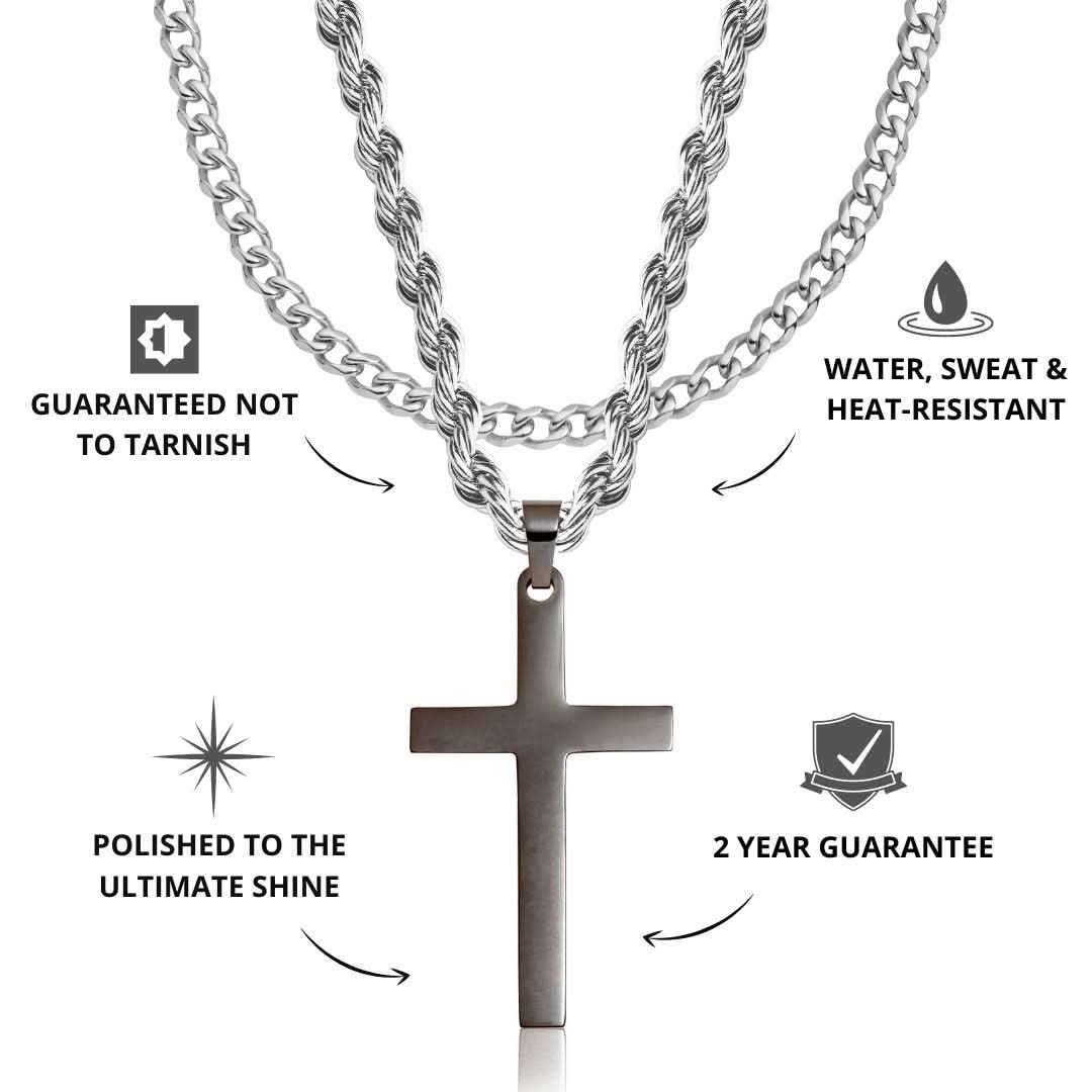 Cross x Cuban Set | Gun Metal & Silver - Image 3