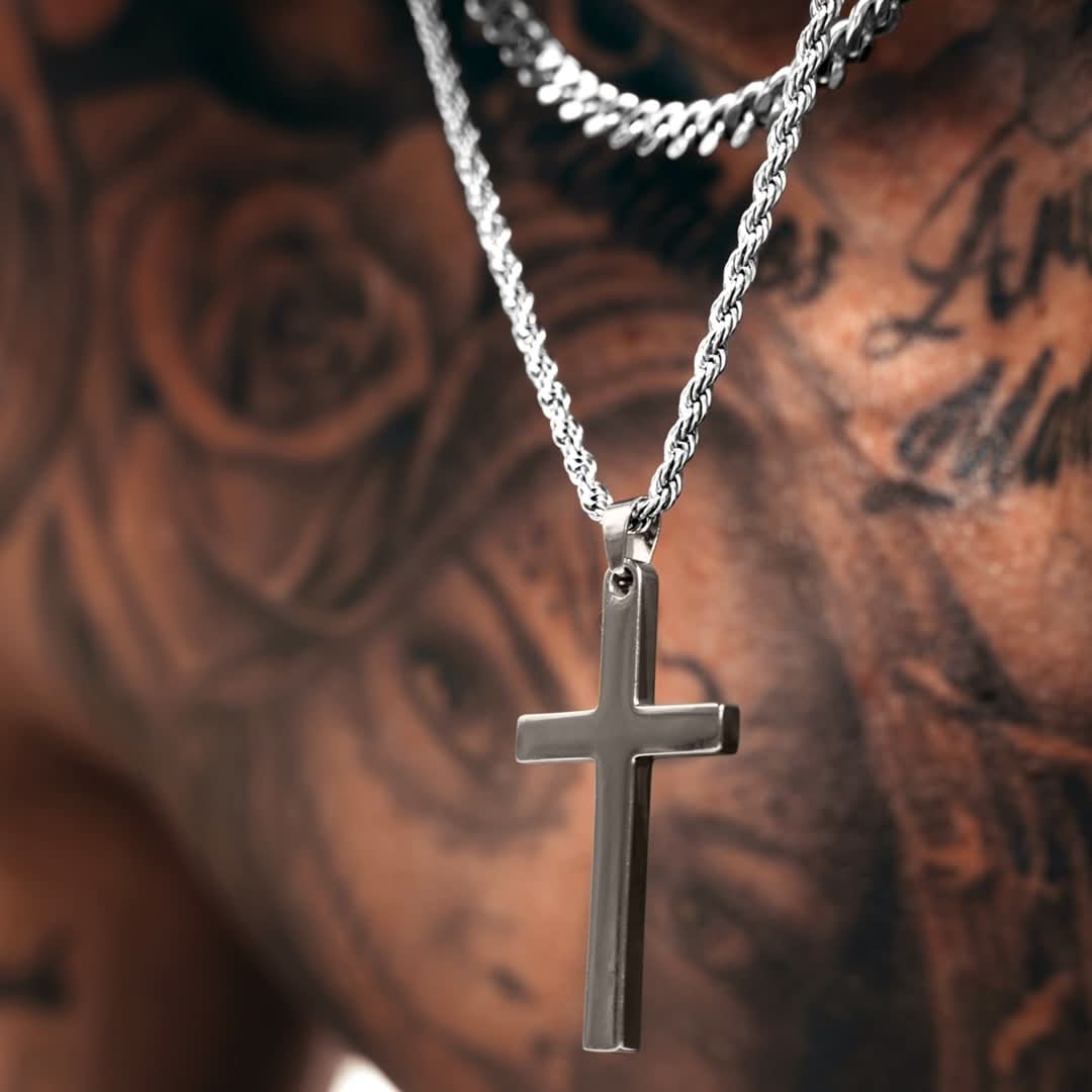 Cross x Cuban Set | Gun Metal & Silver - Image 4