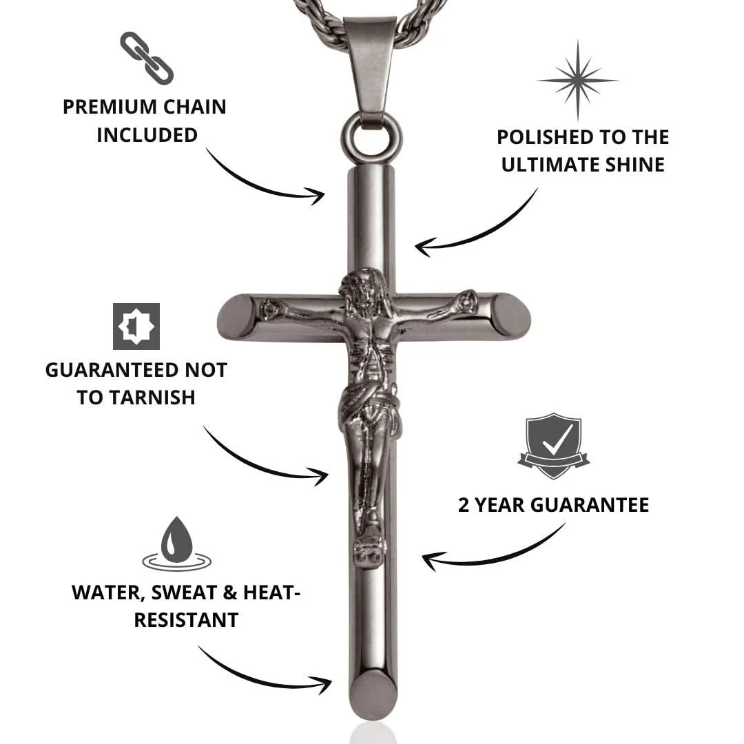 Crucifix Pendant | Gun Metal - Image 3