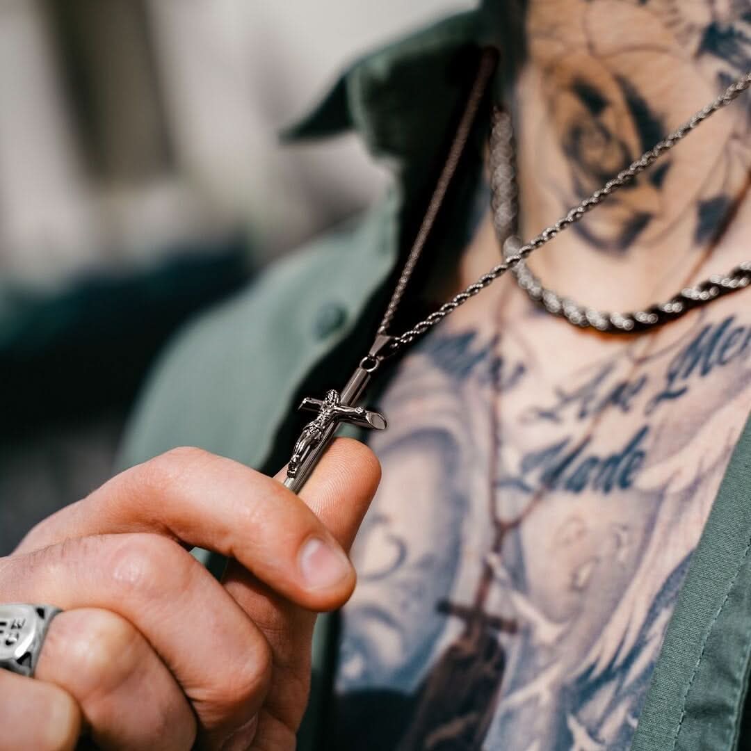 Crucifix Pendant | Gun Metal - Image 4