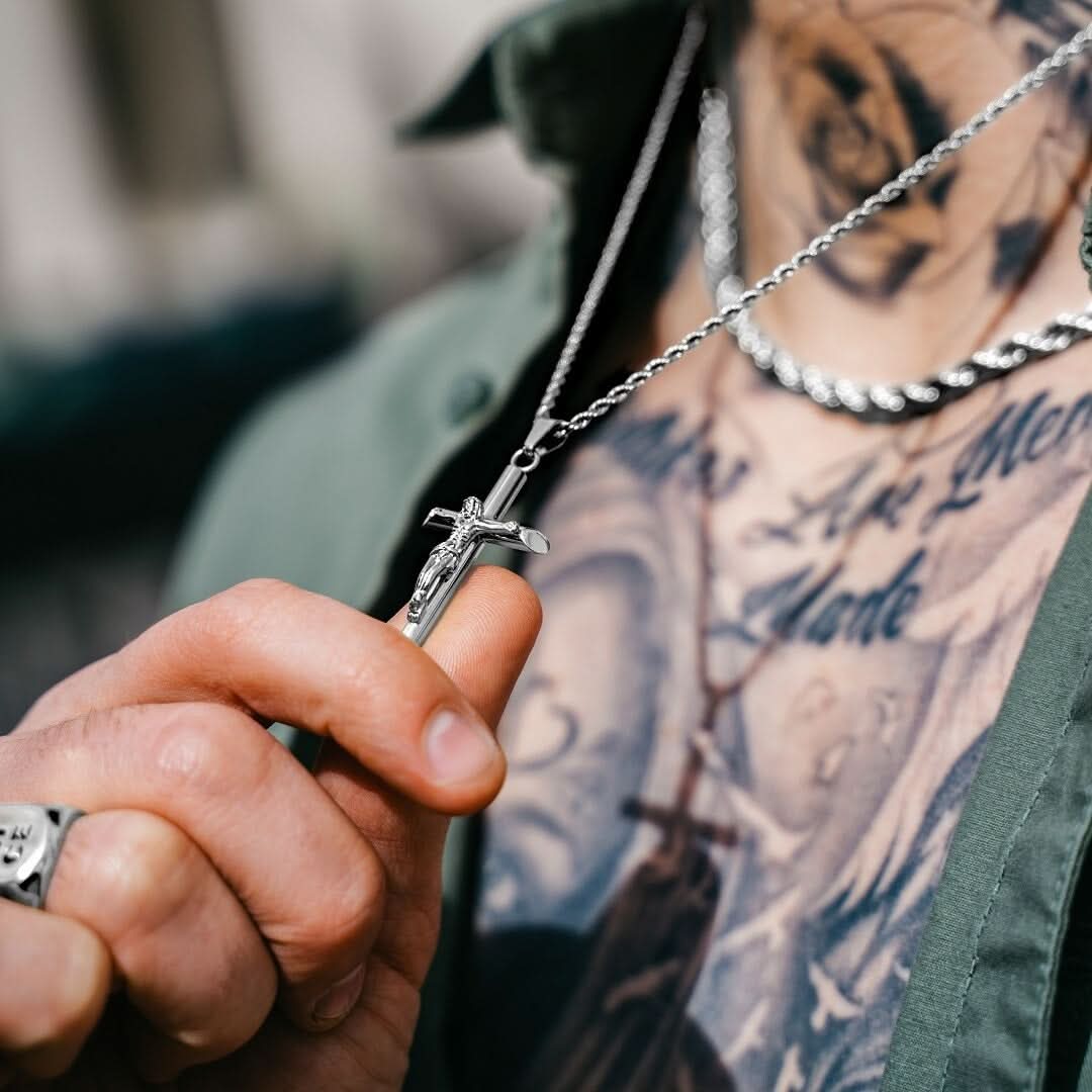 Crucifix x Rope Set | Silver - Image 4