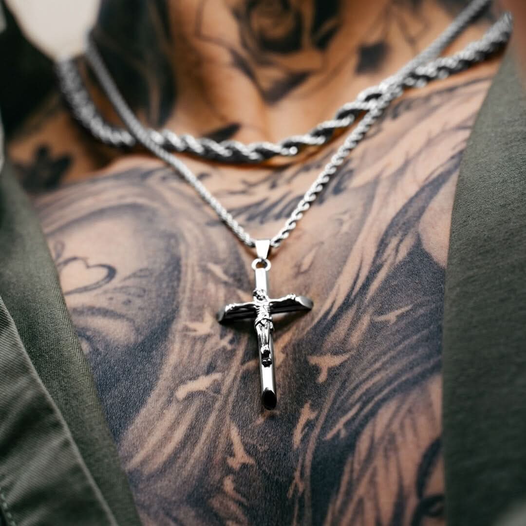 Crucifix x Rope Set | Silver - Image 5