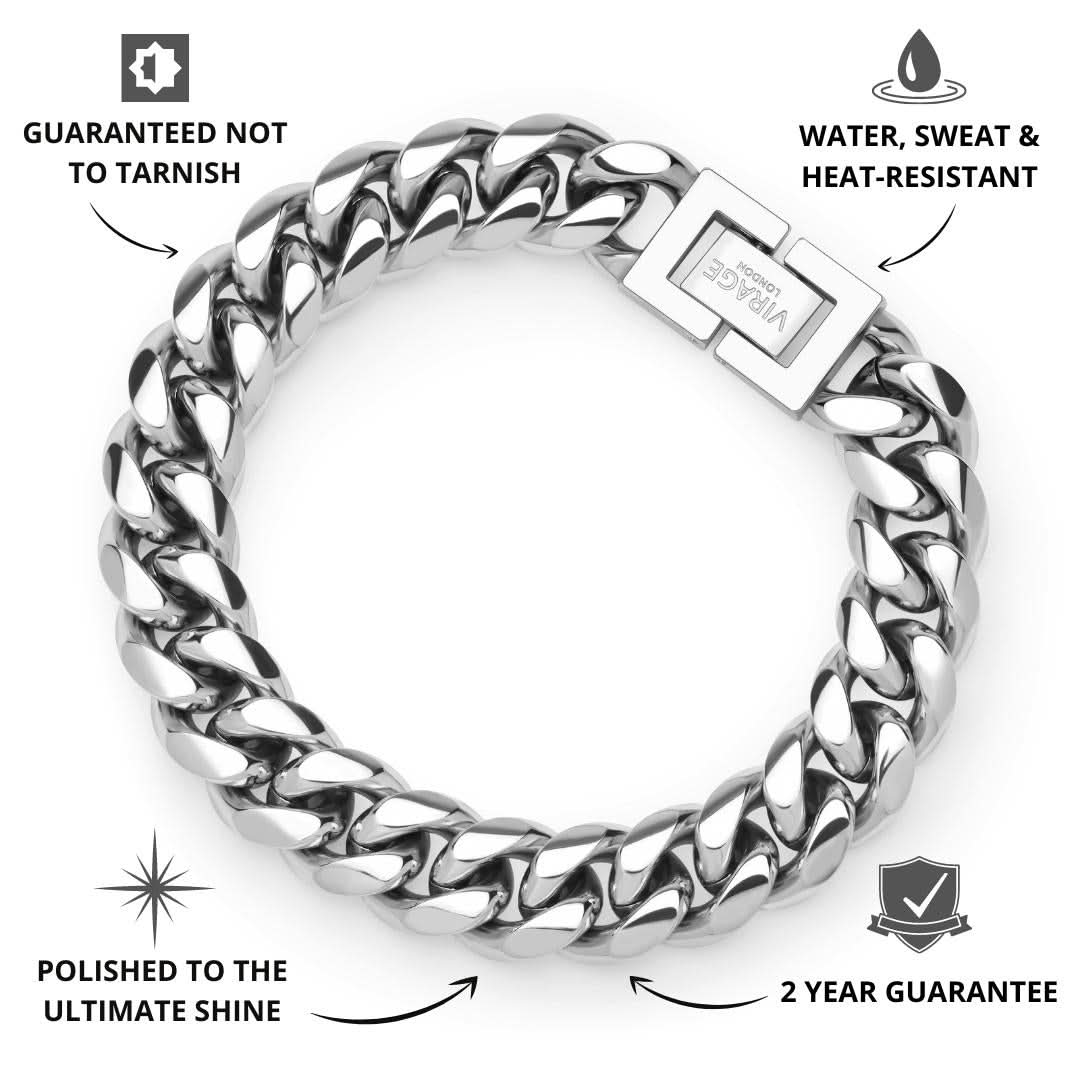 Cuban Bracelet Silver | 12mm - Image 3