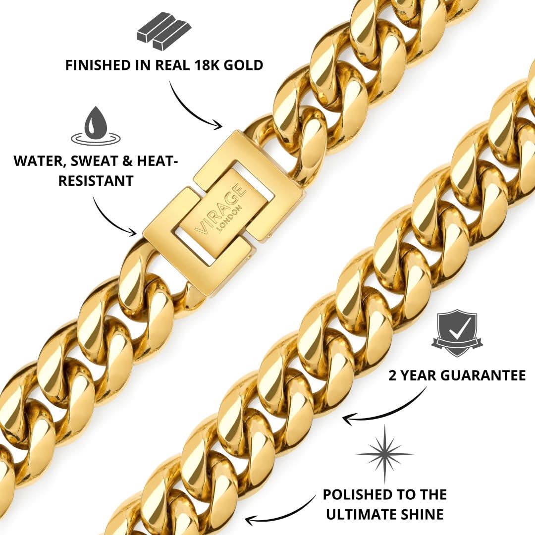 Cuban Chain Gold | 12mm - Image 3