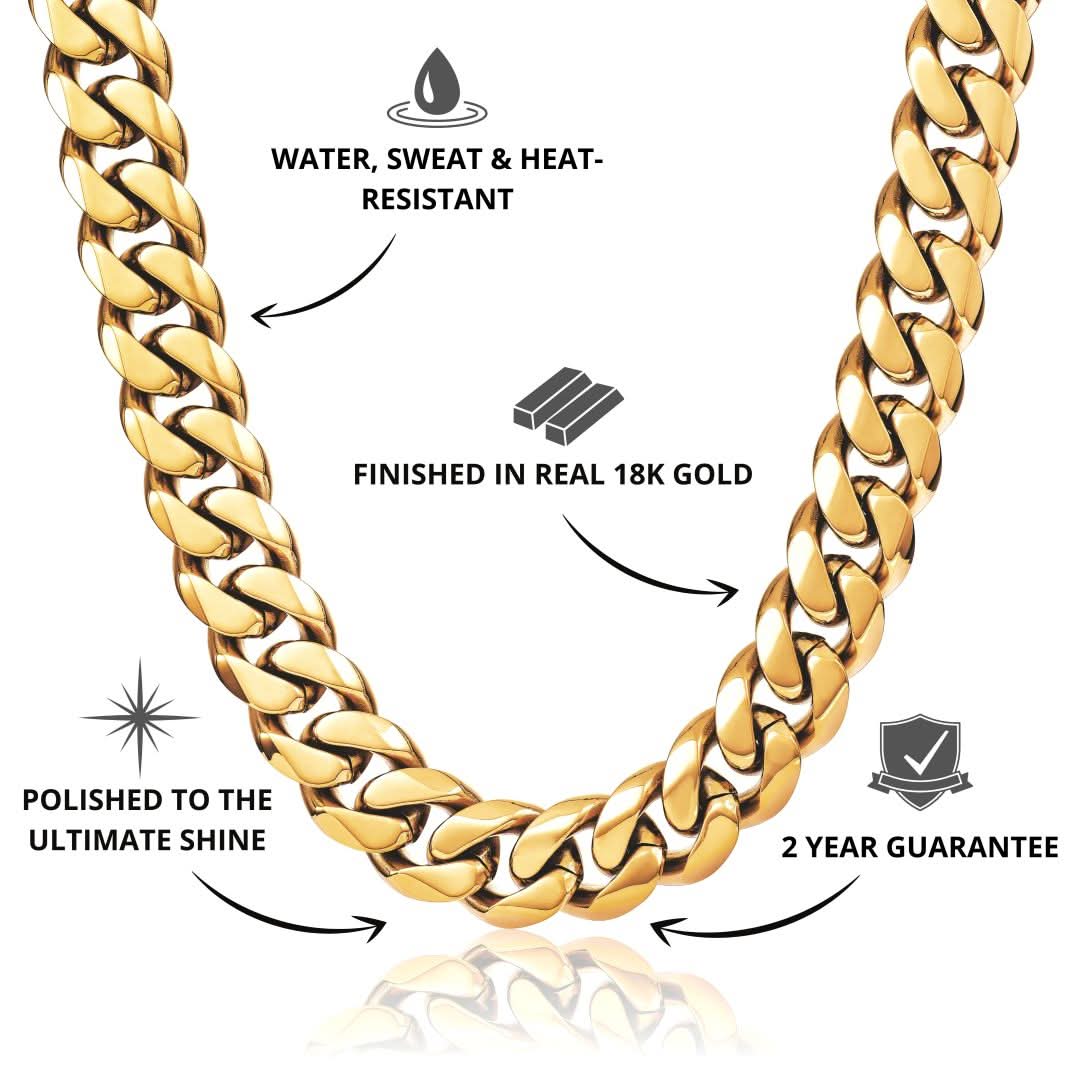 Cuban Chain Gold | 14mm - Image 3
