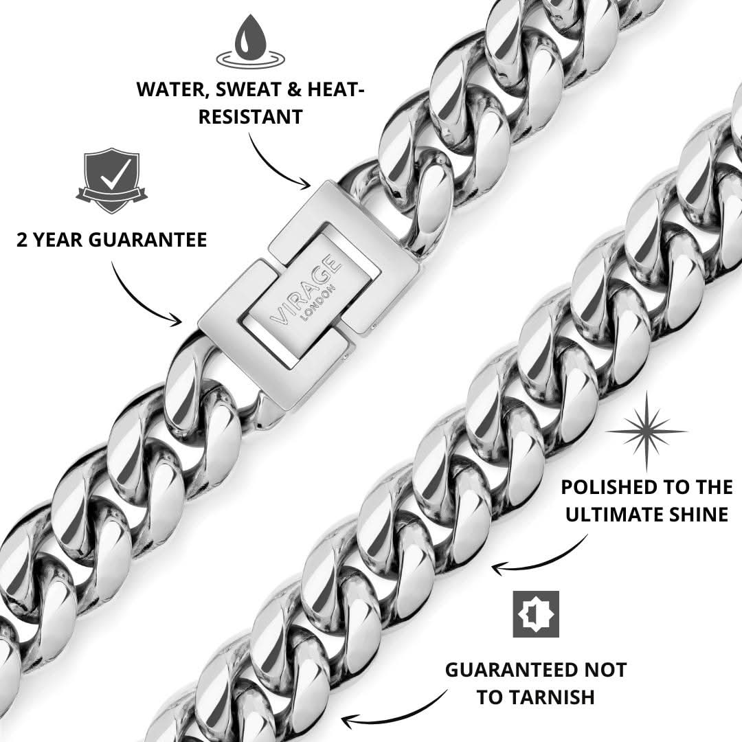 Cuban Chain Silver | 12mm - Image 3