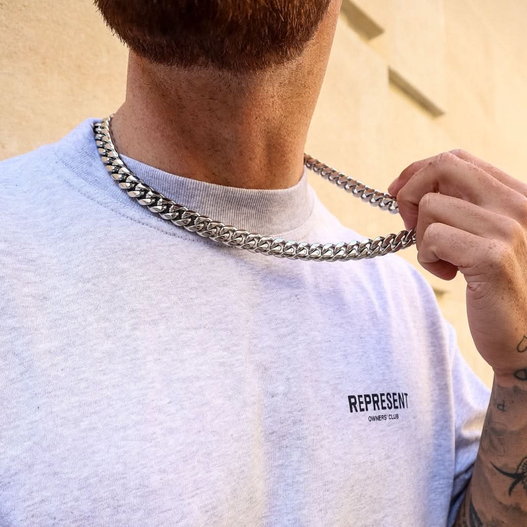 Cuban Chain Silver | 12mm - Image 5