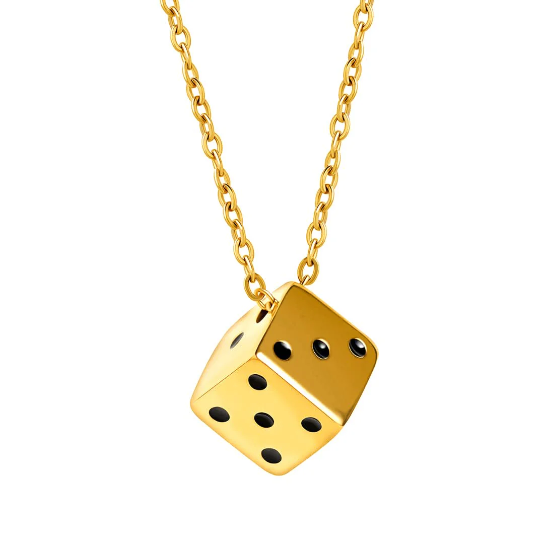Dice Pendant | Gold - Image 5