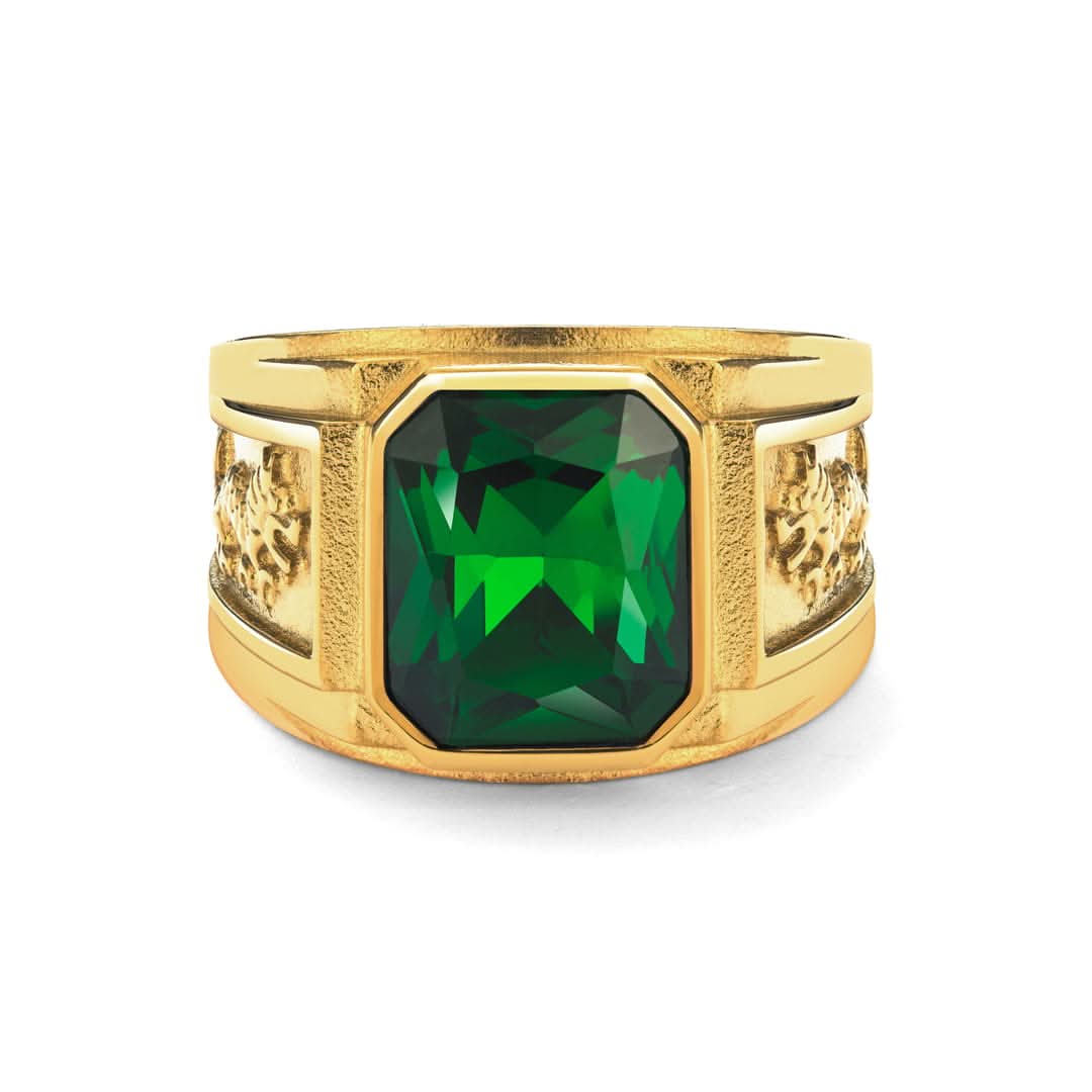 Emerald Statement Ring | Gold