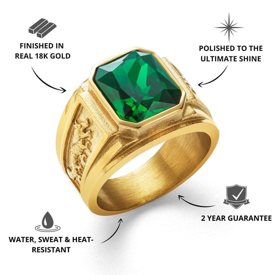 Emerald Statement Ring | Gold - Image 2