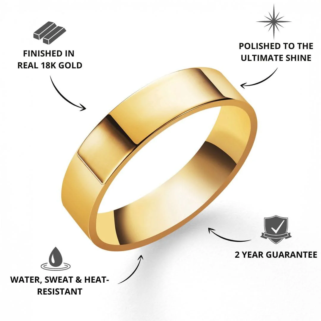 Flat Band Ring | Gold - Image 2