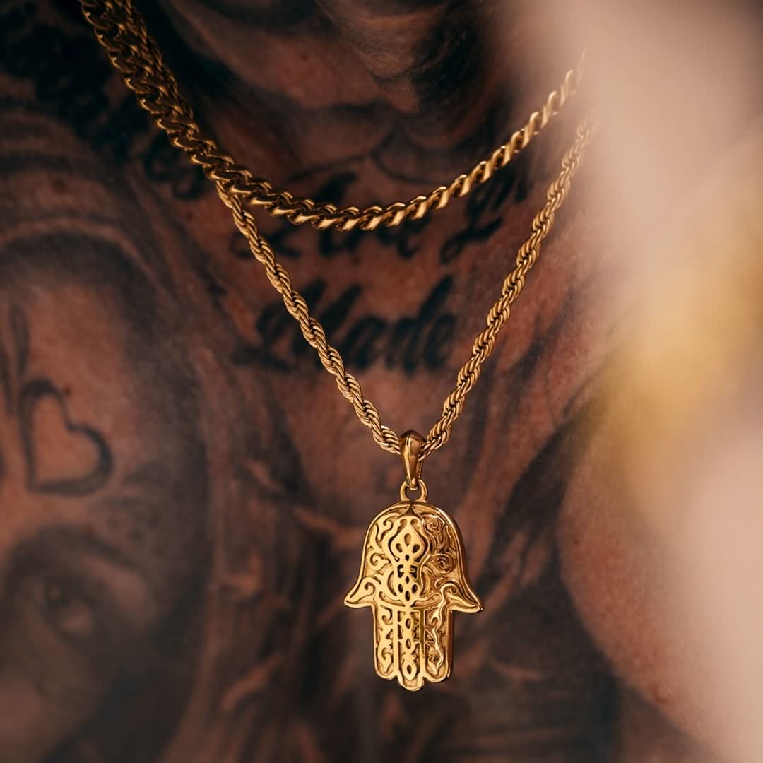 Hamsa x Cuban Set | Gold - Image 4