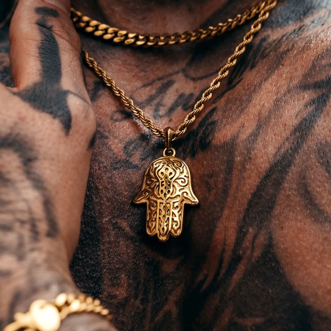 Hamsa x Cuban Set | Gold - Image 5