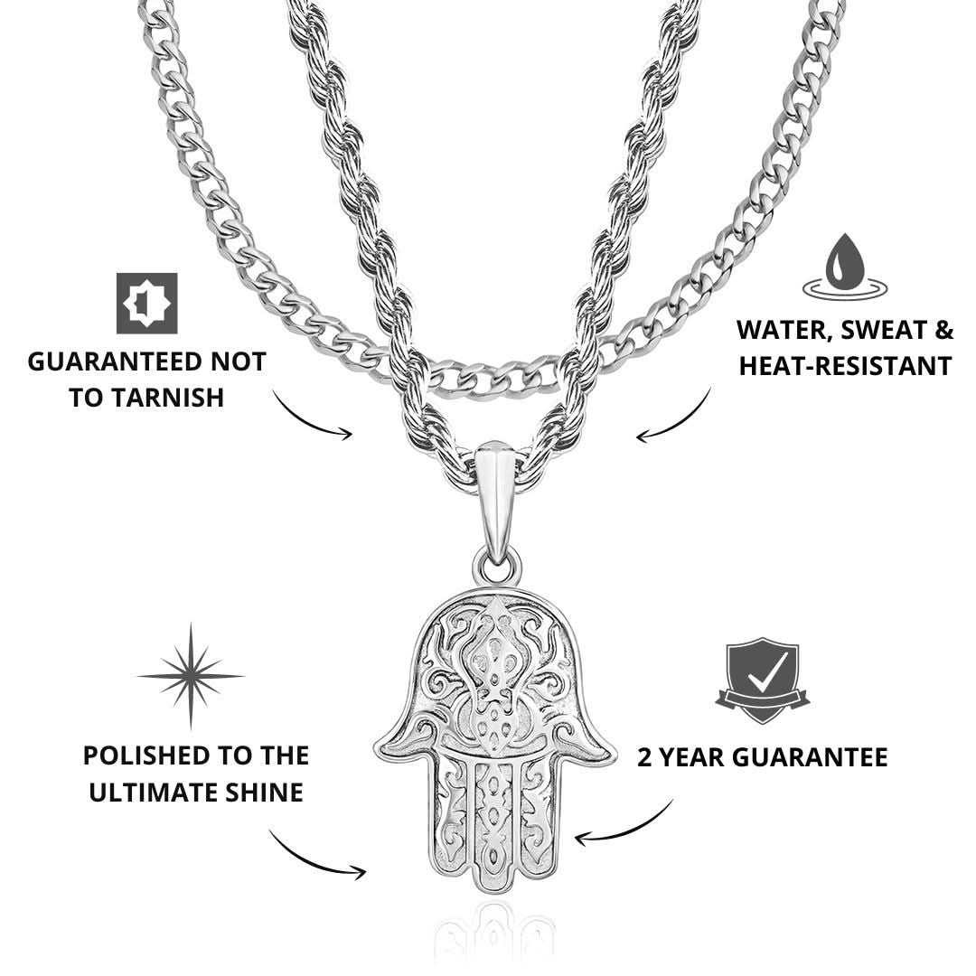 Hamsa x Cuban Set | Silver - Image 3
