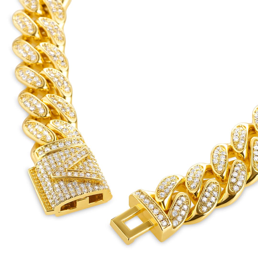 Iced Cuban Chain Gold | 12mm - Image 3