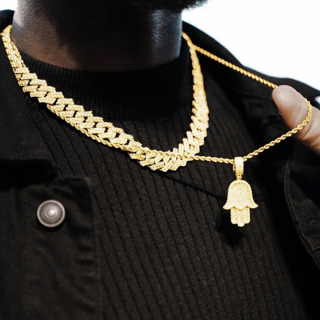 Iced Prong Cuban Chain Gold | 14mm - Image 5