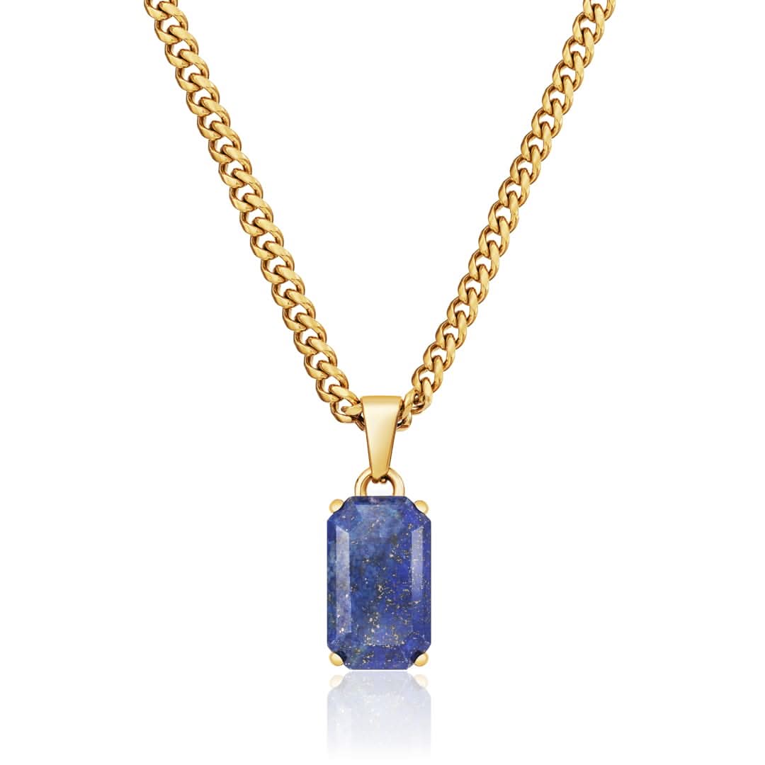Lapis Pendant | Gold