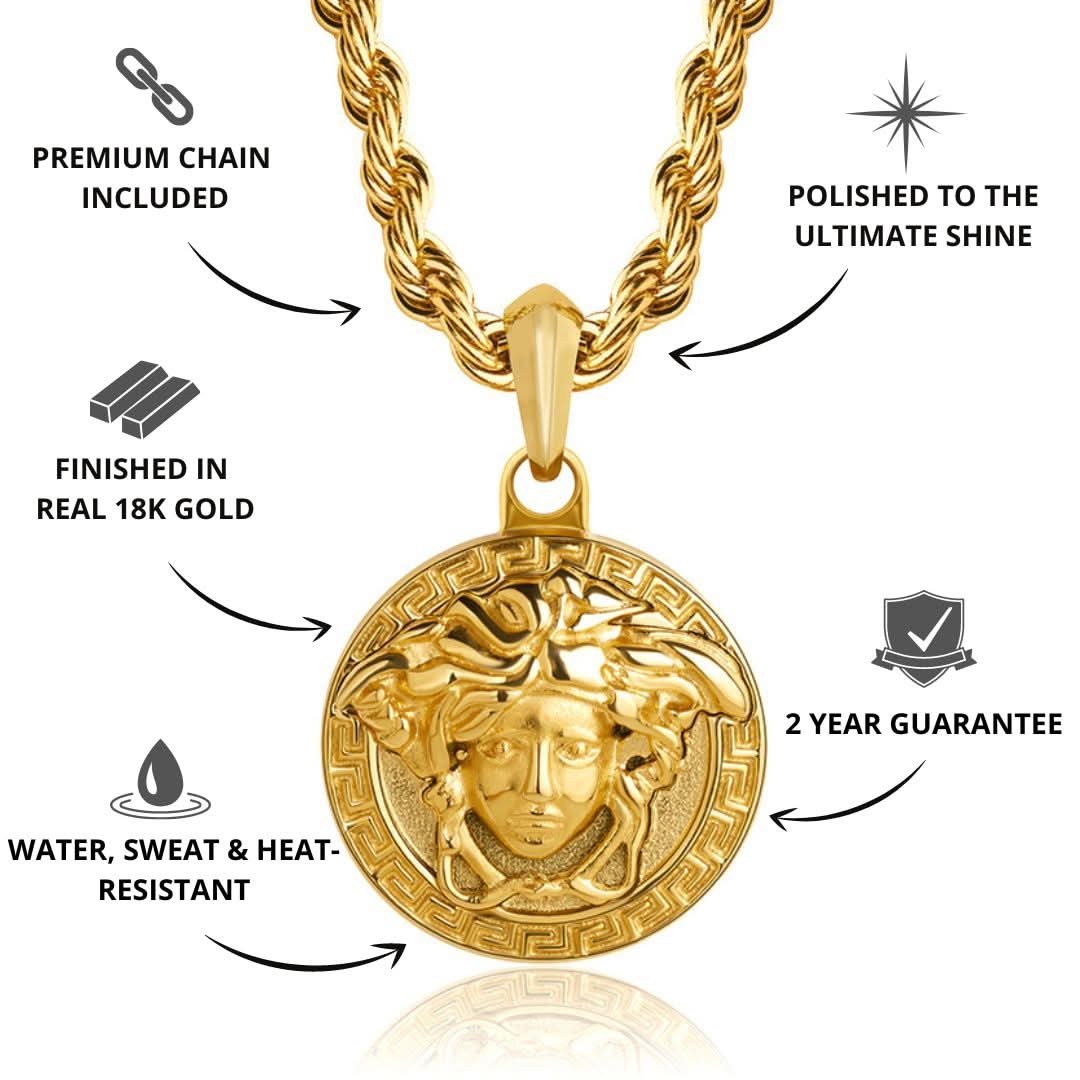 Medusa Pendant | Gold - Image 3