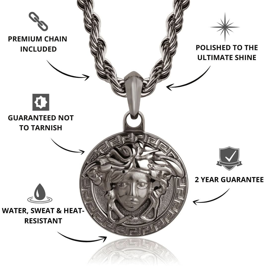 Medusa Pendant | Gun Metal - Image 3