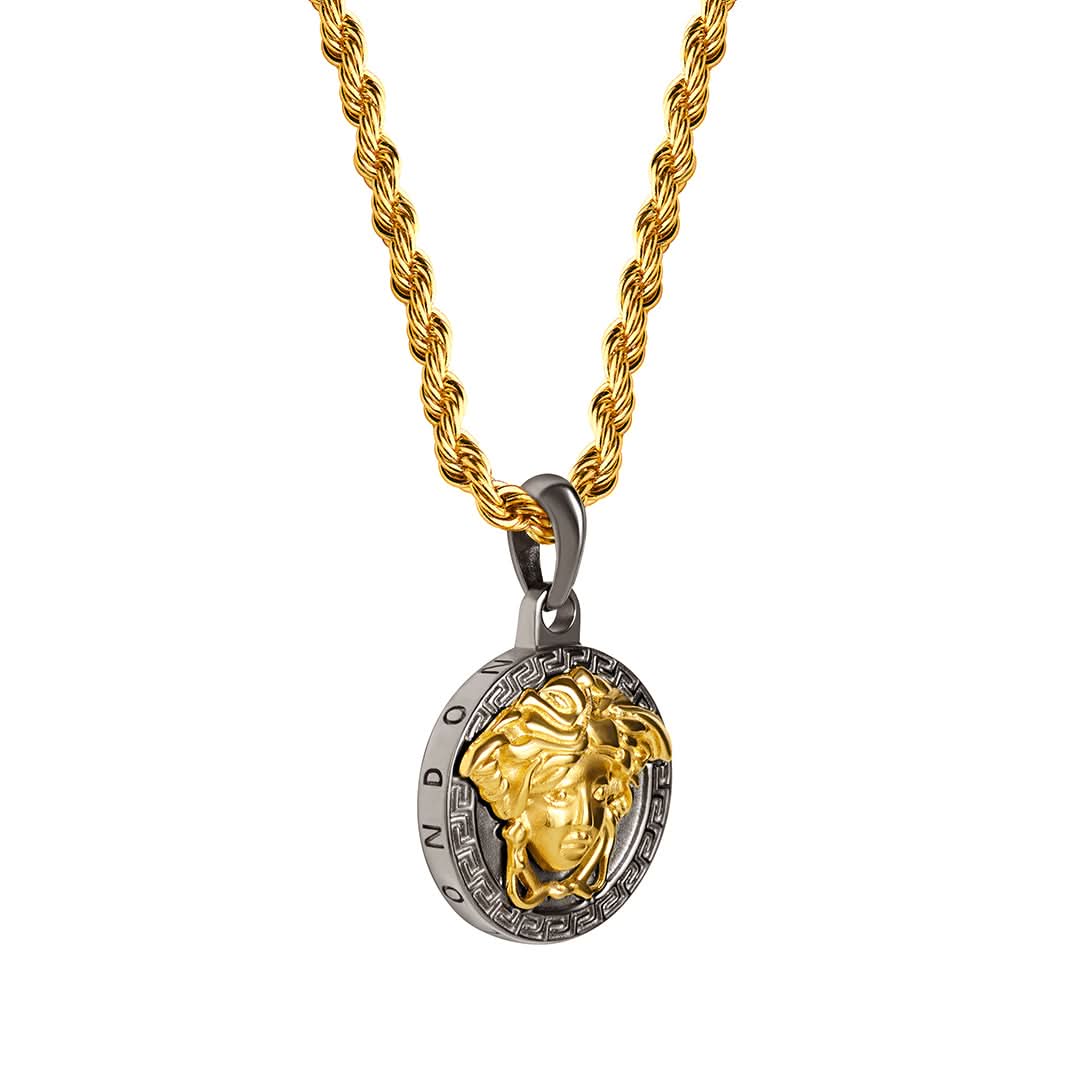 Medusa Pendant | Gun Metal & Gold - Image 5