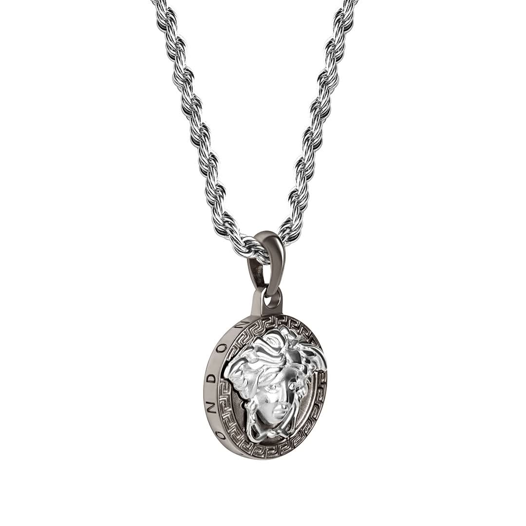 Medusa Pendant | Gun Metal & Silver - Image 5