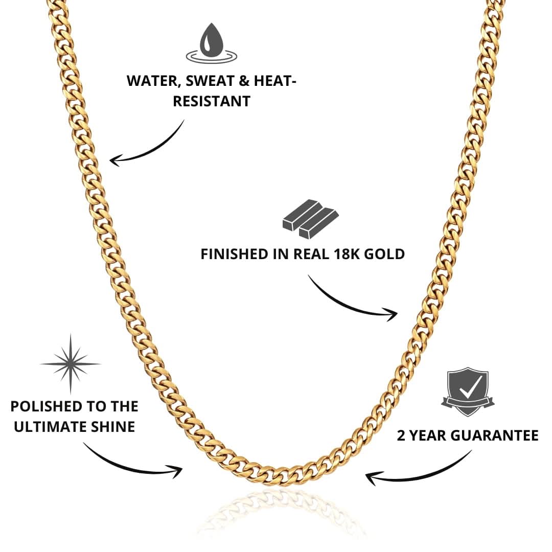 Micro Cuban Chain Gold | 3mm - Image 3