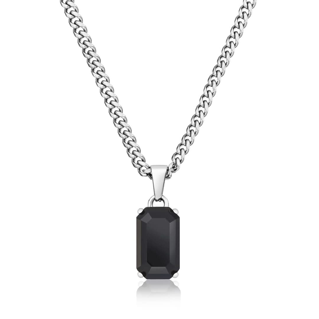 Onyx Pendant | Silver
