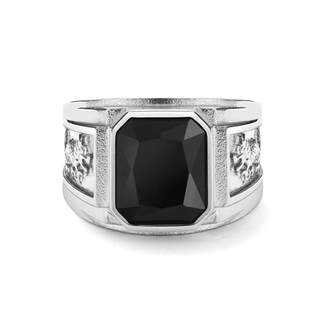 Onyx Statement Ring | Silver