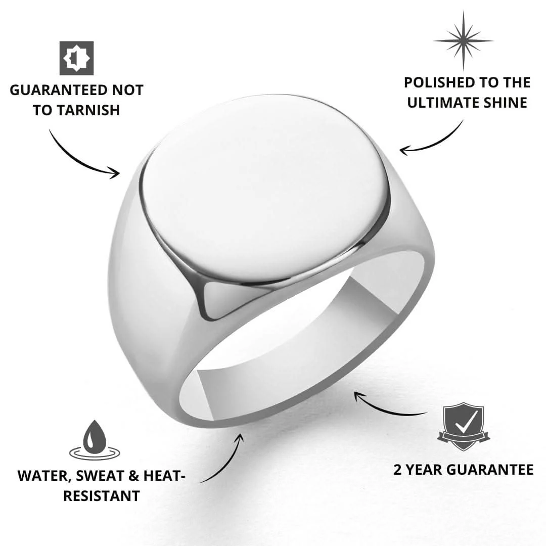 Oval Signet Ring | Silver - Image 2