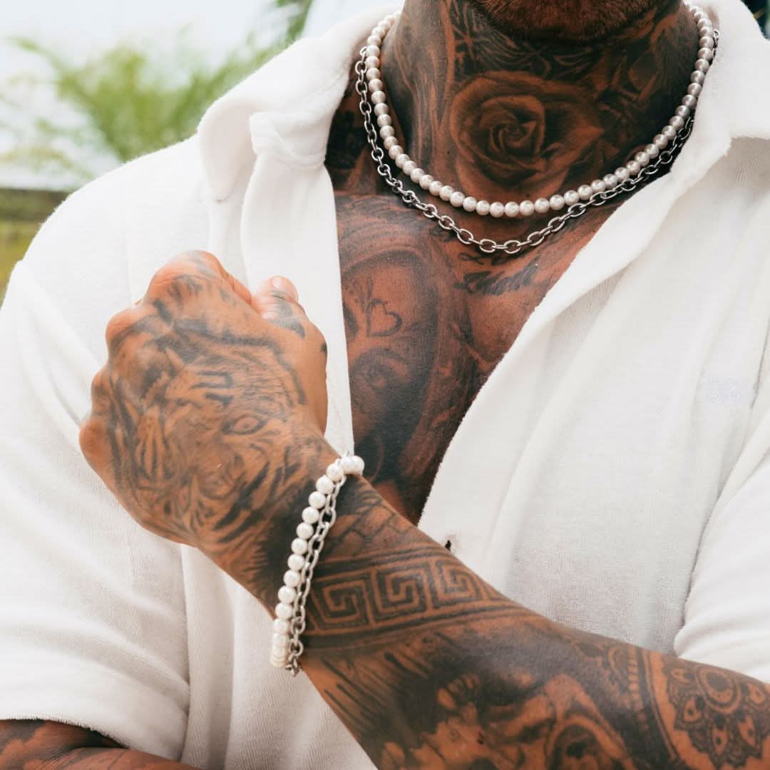 Pearl x Oval Link Chain | Silver - Image 3