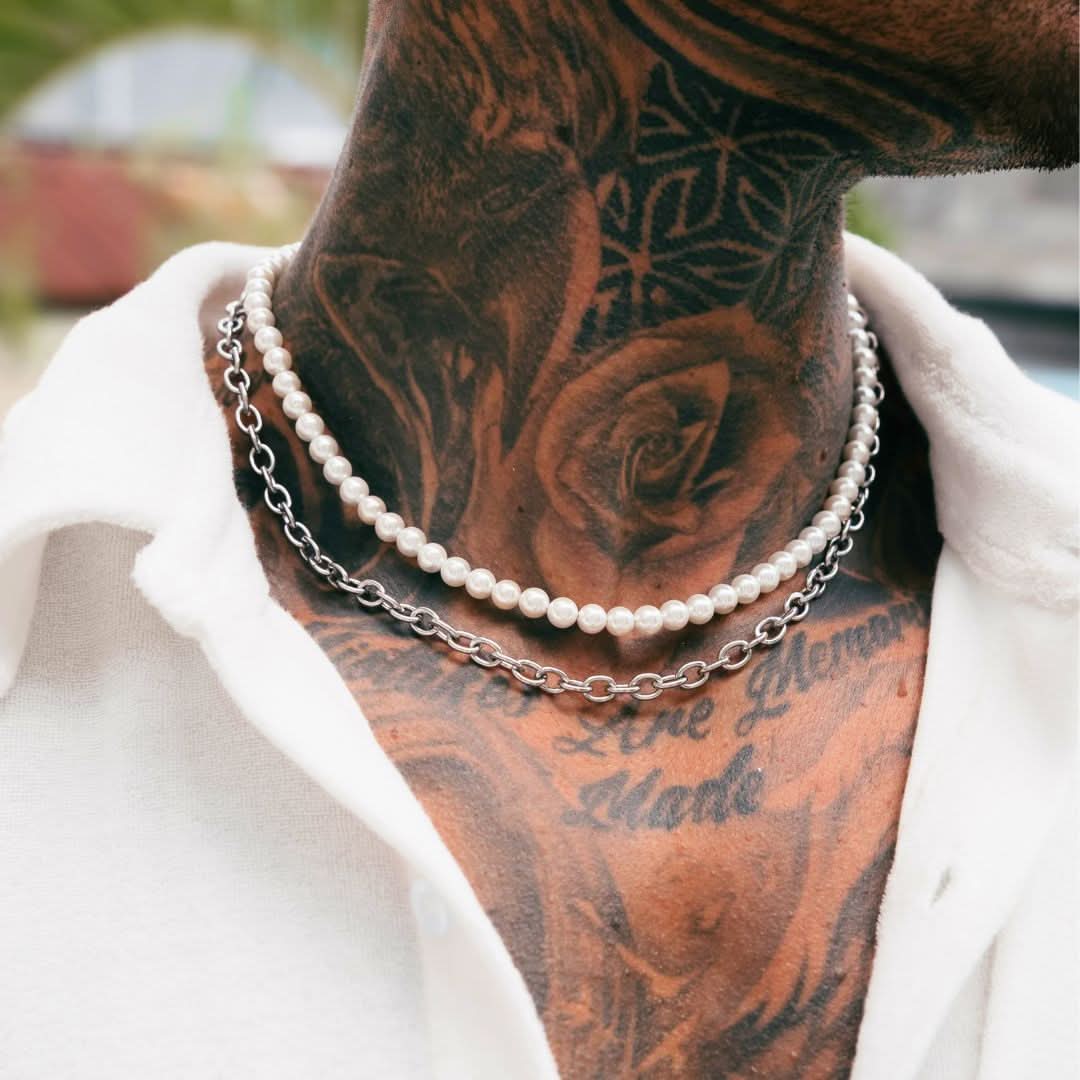 Pearl x Oval Link Chain | Silver - Image 4