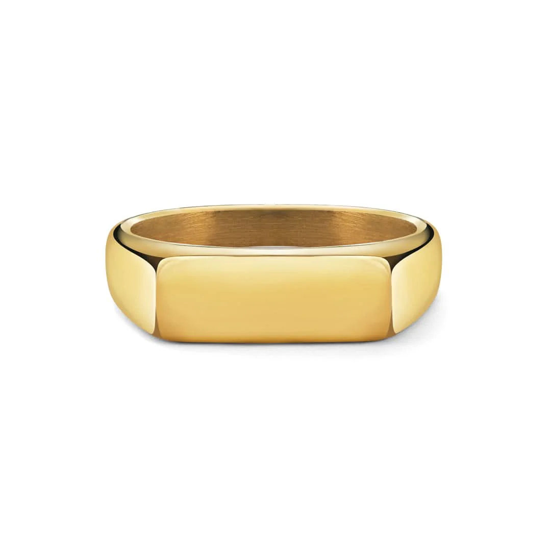 Rectangle Signet Ring | Gold