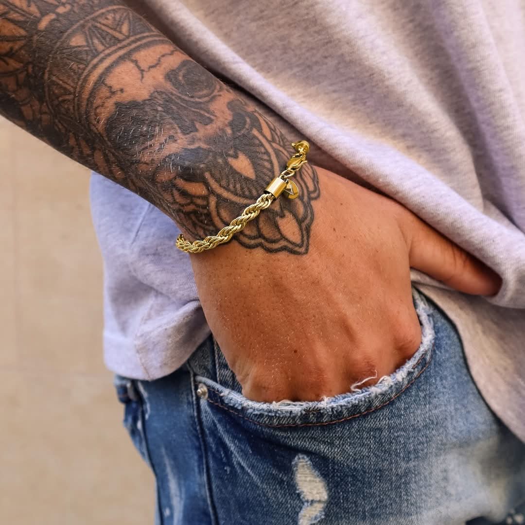 Rope Bracelet Gold | 5mm - Image 3