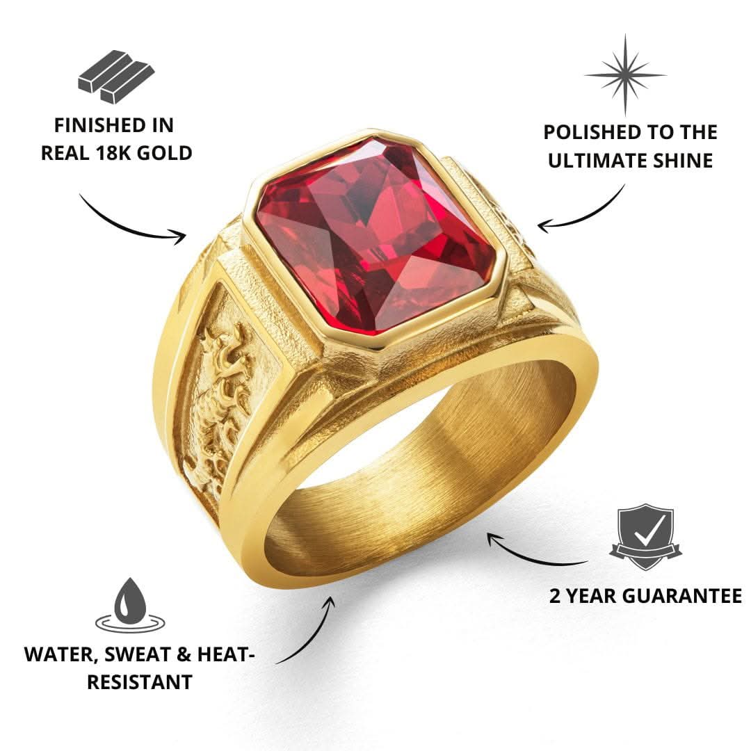 Ruby Statement Ring | Gold - Image 2