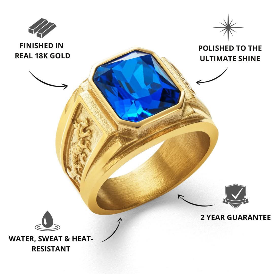 Sapphire Statement Ring | Gold - Image 2