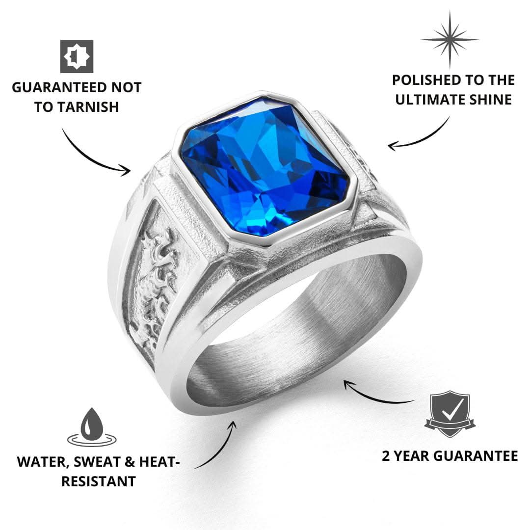 Sapphire Statement Ring | Silver - Image 2