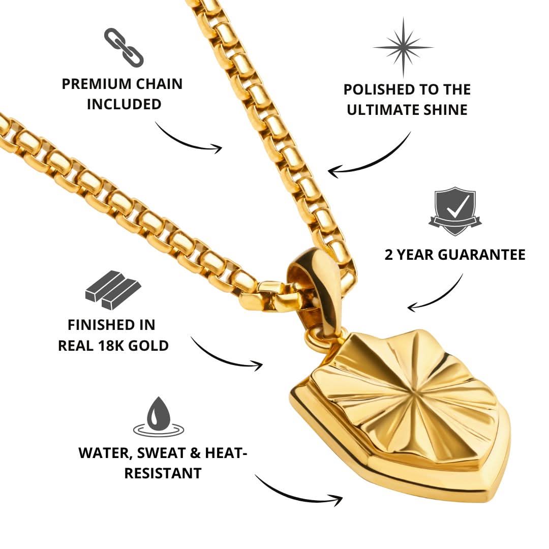 Shield Pendant | Gold - Image 3