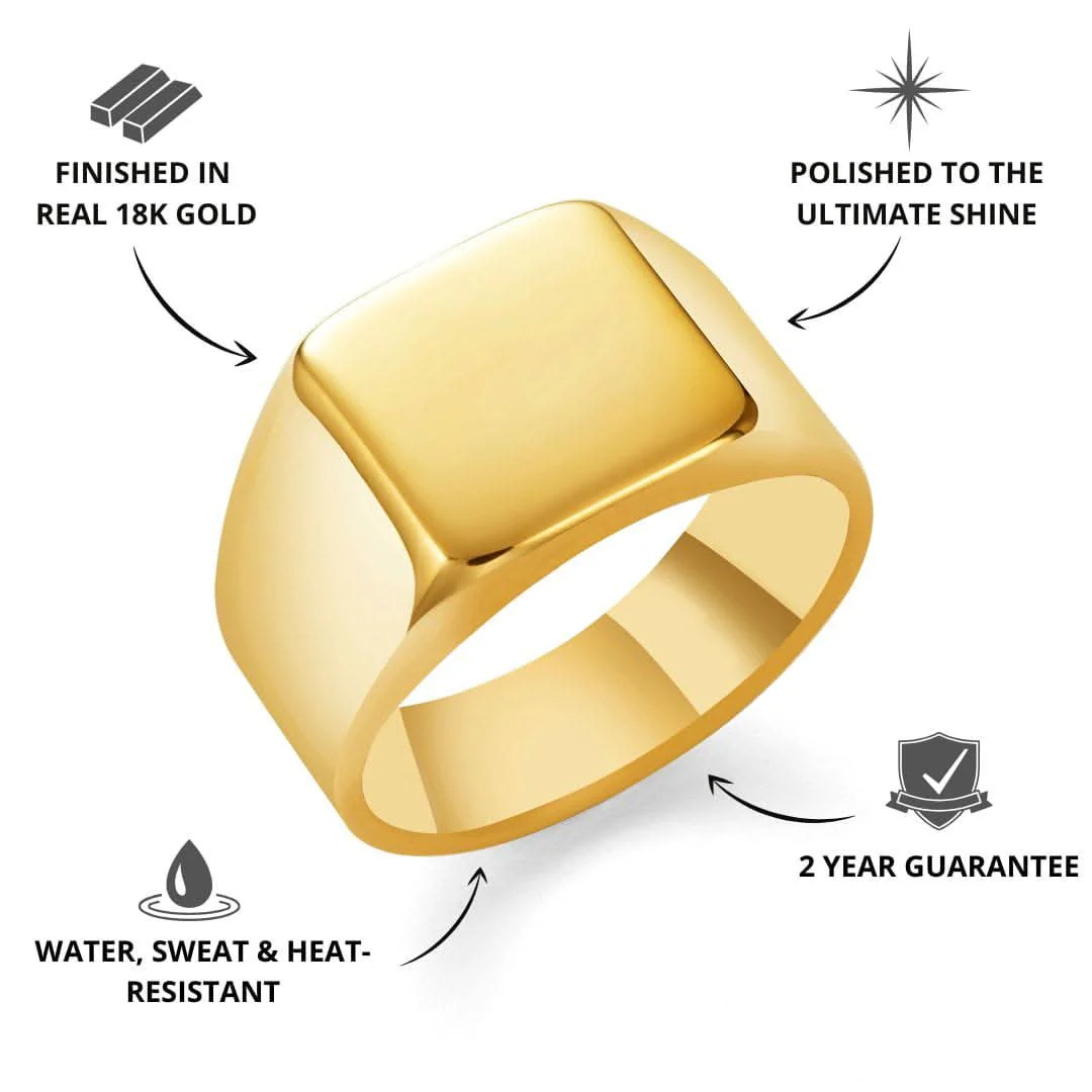 Square Signet Ring | Gold - Image 2
