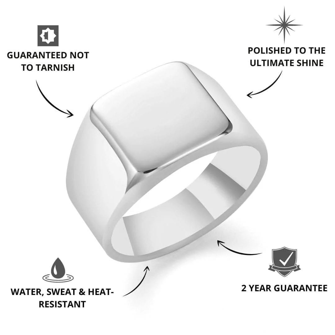 Square Signet Ring | Silver - Image 2