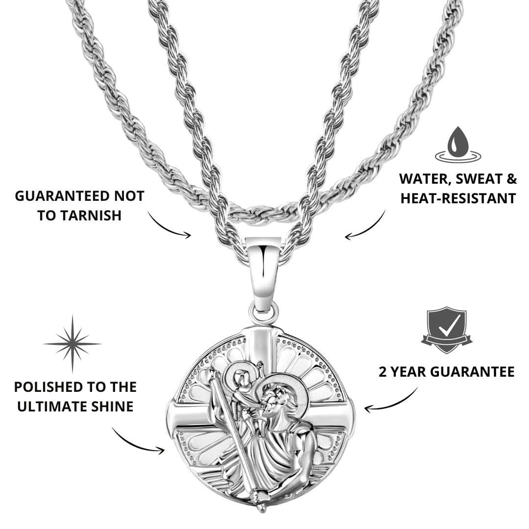 St Christopher LE x Rope Set | Silver - Image 3