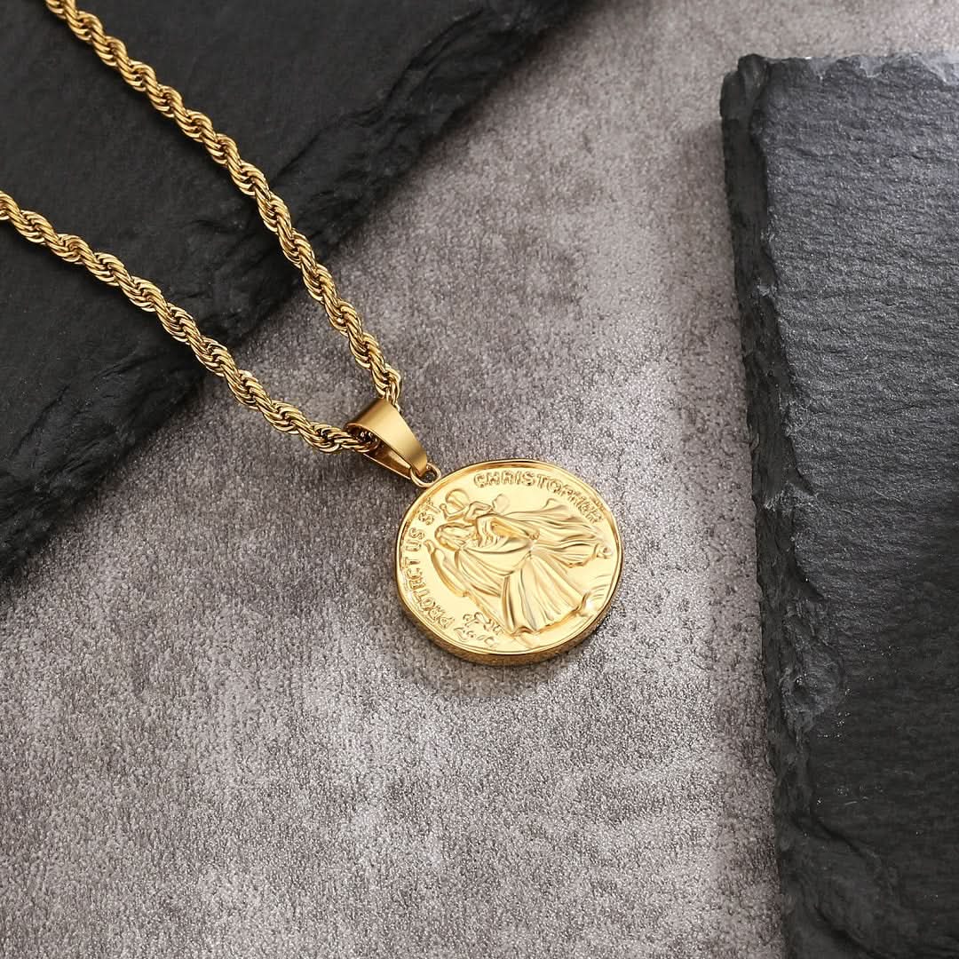 St Christopher Pendant | Gold - Image 5