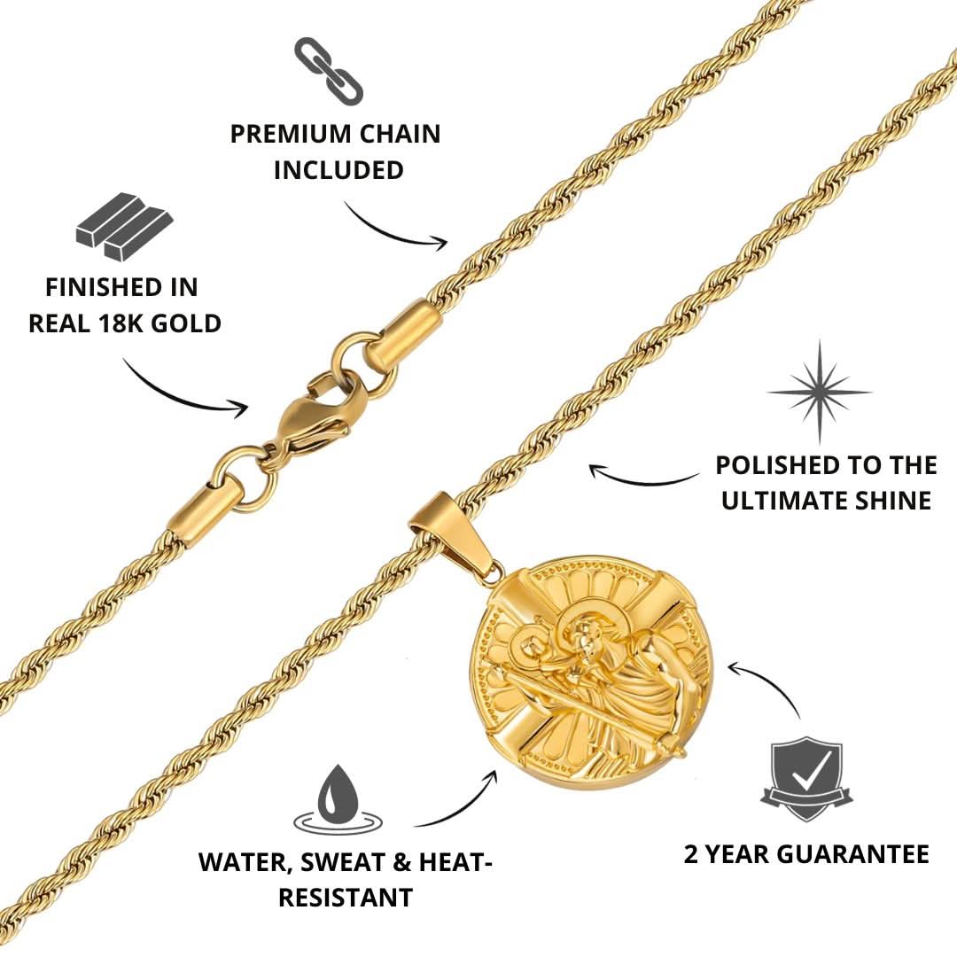 St Christopher Pendant | Gold LE - Image 3